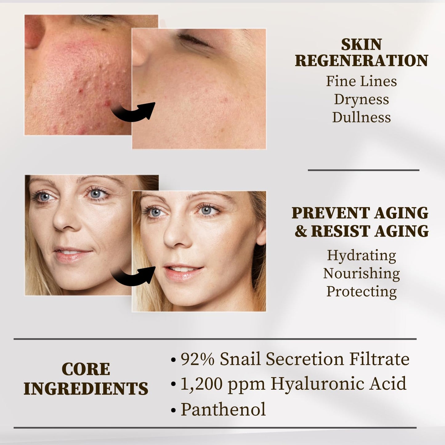 Snail Mucin Serum – Rejuvenate and Renew Mature Skin
